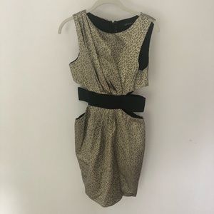 Ark & Co metallic cut-out dress